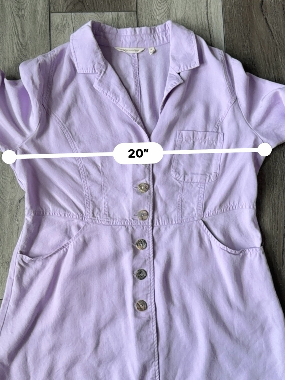 Soft Surroundings- 100% Tencel Lilac Button-Front Utility Tunic Jacket - Picture 5 of 8